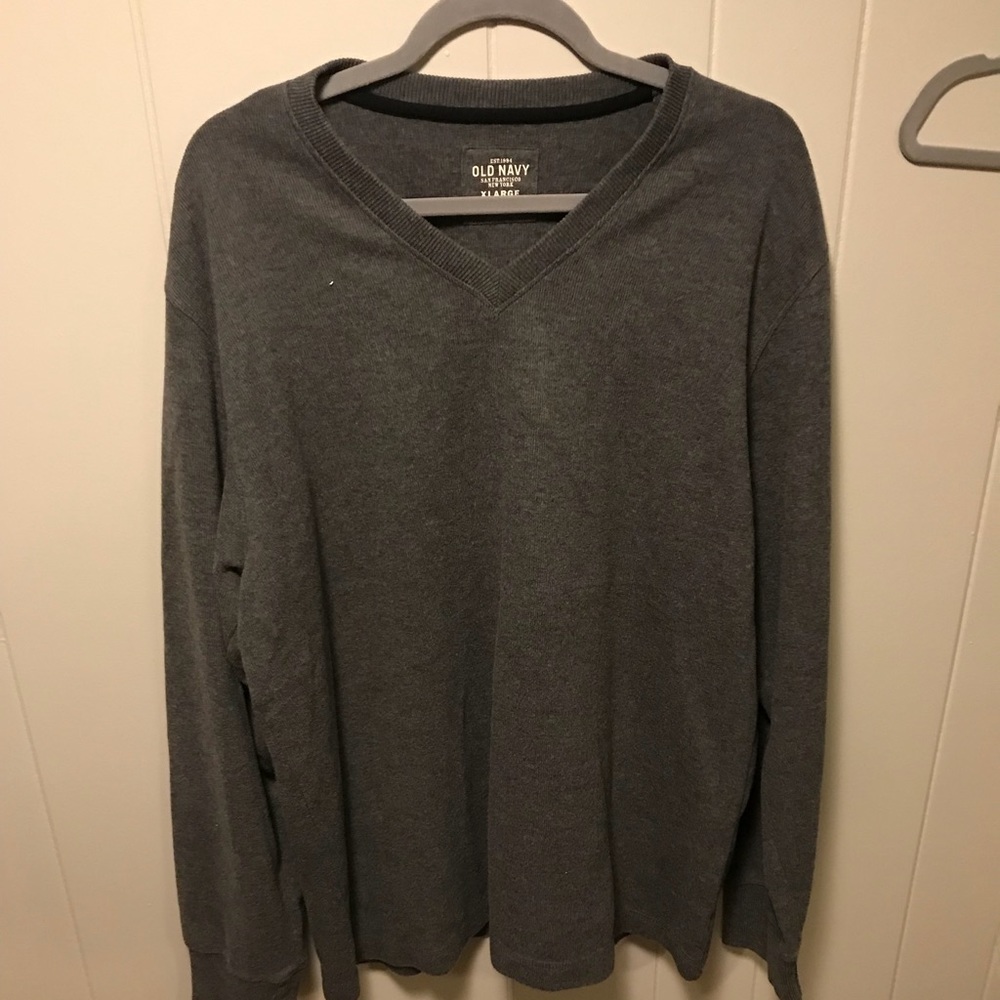 Old navy V-neck Gray sweater XL